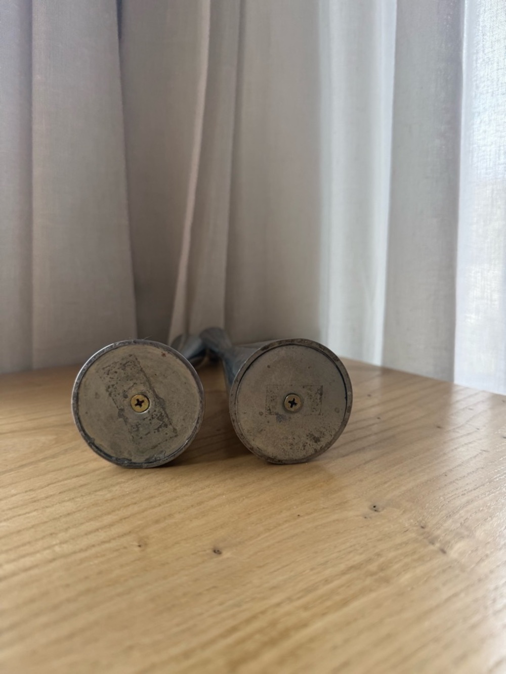 Vintage IKEA Erika Pekkari Candlesticks Set Modern Sculptural Metal - Picture 6 of 6